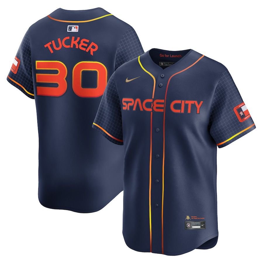 Men Houston Astros #30 Kyle Tucker Nike Navy City Connect Limited Player MLB Jersey->houston astros->MLB Jersey